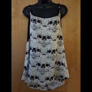Royal Bones by Daang Skull Print Tank Size Large